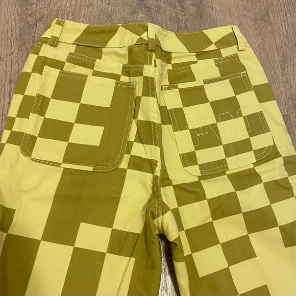 Paloma Wool yellow and green checker Jump pants - Picture 8 of 8